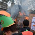 Falò conclusivo del 33° Corteo di Carnevale di Scampia, domenica 15 febbraio 2015. Ph. Aniello Gentile.