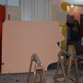 Profilo per il carro (legno, cartone) e porte esistenti e in costruzione. Laboratori di Carnevale 2016. Ph. Michele Vincenzo Gentile.