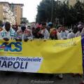 Gli ‘Operai della Pace’ dell’Associazione Italiana Cultura e Sport al 34° Corteo di Carnevale di Scampia, domenica 7 febbraio 2016. Ph. Ferdinando Kaiser.