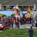 Il 34° Corteo di Carnevale di Scampia sosta a Largo Battaglia per il falò allegorico, domenica 7 febbraio 2016. Ph. Aniello Gentile.
