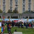 Inizia il falò allegorico del 34° Corteo di Carnevale di Scampia, domenica 7 febbraio 2016. Ph. Aniello Gentile.