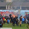 Falò allegorico del 34° Corteo di Carnevale di Scampia, domenica 7 febbraio 2016. Ph. Aniello Gentile.
