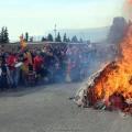 Falò allegorico del 34° Corteo di Carnevale di Scampia, domenica 7 febbraio 2016. Ph. Ferdinando Kaiser.