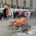 Falò allegorico del 34° Corteo di Carnevale di Scampia, domenica 7 febbraio 2016. Ph. Luca Pignataro.