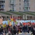 Le maschere positive vincono sul falò allegorico del 34° Corteo di Carnevale di Scampia, domenica 7 febbraio 2016. Ph. Aniello Gentile.