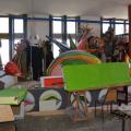I libri si colorano con i colori della pace (cartone e cartapesta). Laboratori di Carnevale 2017. Ph. Martina Pignataro.