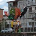 Carri in allestimento per il 36° Corteo di Carnevale di Scampia, domenica 11 febbraio 2018. Ph. Martina Pignataro.
