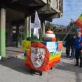 Il carro della Scuola Calcio ARCI Scampia per il 36° Corteo di Carnevale di Scampia, domenica 11 febbraio 2018. Ph. Martina Pignataro.