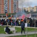 Falò conclusivo a Largo Battaglia del 36° Corteo di Carnevale di Scampia, domenica 11 febbraio 2018. Ph. Aniello Gentile.