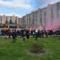 Falò conclusivo a Largo Battaglia del 36° Corteo di Carnevale di Scampia, domenica 11 febbraio 2018. Ph. Aniello Gentile.