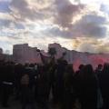 La luna vince la morte al falò conclusivo a Largo Battaglia del 36° Corteo di Carnevale di Scampia, domenica 11 febbraio 2018. Ph. Claudia Brignone.