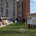 Il “Giardino dei cinque continenti e della nonviolenza” accoglie la conclusione del 36° Corteo di Carnevale di Scampia, domenica 11 febbraio 2018. Ph. Martina Pignataro.