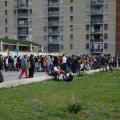 Falò conclusivo a Largo Battaglia del 36° Corteo di Carnevale di Scampia, domenica 11 febbraio 2018. Ph. Martina Pignataro.