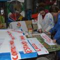 Slogans per il megafono. Laboratori per il 37° Corteo di Carnevale di Scampia, marzo 2019. Ph. Martina Pignataro.