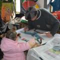 Disegni-parodia. Laboratori per il 37° Corteo di Carnevale di Scampia, marzo 2019. Ph. Martina Pignataro.