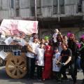 La “Biblioteca su ruote” de “La Biblioteca di Scampia” al 37° Corteo di Carnevale di Scampia, domenica 3 marzo 2019. Ph. Ciro Corona.