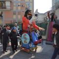 Il Mangiafuoco in carrozzella del Centro Zenit di Melito al 37° Corteo di Carnevale di Scampia, domenica 3 marzo 2019. Ph. Aniello Gentile.
