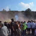 Falò allegorico del 37° Corteo di Carnevale di Scampia, domenica 3 marzo 2019. Ph. Aniello Gentile.