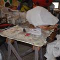 La cicala a pezzi (fil di ferro, lanetta). Laboratori di Carnevale 2016. Ph. Martina Pignataro.