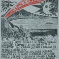 Manifesto (stampa da linoleografia) per una serie di murales a Napoli e per un convegno internazionale di muralisti, 1997.
