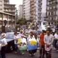 Laboratorio alla Scuola "Quarati" per la "Marcia ecologica", 1988. La "Marcia ecologica".