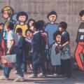 Ragazzi vivi e dipinti.
Immagine e didascalia tratte dal libro “L’Utopia sui muri”.