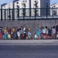 Scuola Virgilio III, Scampìa (Napoli), 1985. Particolare.