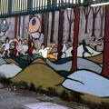 Scuola Virgilio III, Scampìa (Napoli), 1985. Girotondo nel bosco (particolare).