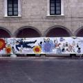 Maschio Angioino (Napoli), 1990 - telone dipinto. Vista d