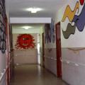 Centro Santa Sofia (Napoli), 1991. Vista del corridoio dipinto.