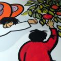 Mural al Centro "G. Torre" durante la maratona Telethon 1991. Ph. Augusto Del Noce.
