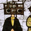 La radio al posto della testa (particolare).