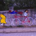 Gioia del Colle (Bari) - Asilo, 1997. Il quetzal (particolare).