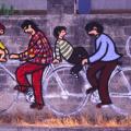 Gioia del Colle (Bari) - Asilo, 1997. Il tandem (particolare).