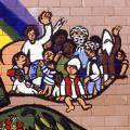 La mano con i popoli (particolare).
