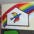 Murales a Mariglianella (Napoli), 2002, con i ragazzi ospiti della comunità di accoglienza "casa Irene". Particolare. ph: Fedele Salvatore