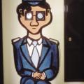Sezione speciale per tossicodipendenti del carcere di Secondigliano (Napoli), 1997. Una guardia con gli occhiali-spioncino.

