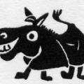 Maschere (linoleografia). Illustrazione da 