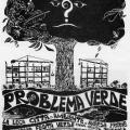 Manifesto linoleografato per manifestazione verde a Aversa, 1984. Illustrazione da 