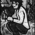 Particolari dal mural a S. Arpino (CE), 1984.