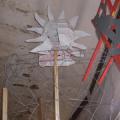 La testa-sole (fil di ferro e cartapesta). Laboratori di Carnevale 2014. Ph. Martina Pignataro.