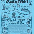 Locandina per il 33° Corteo di Carnevale di Scampia, domenica 15 febbraio 2015.