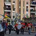 La Banda del GRIDAS e la testa del 34° Corteo di Carnevale di Scampia in via Gran Sasso, domenica 7 febbraio 2016. Ph. Aniello Gentile.
