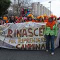 Le donne di Dream Team-Donne in rete al 36° Corteo di Carnevale di Scampia, domenica 11 febbraio 2018. Ph. Claudia Brignone.