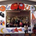 Teatrino al 58° Circolo, 1993. Pannelli dipinti, compensato, tela juta.