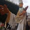 San Ghetto Martire approdato al Parco Sociale dei Ventaglieri per la giornata dei presidi culturali e dei beni comuni di Napoli, il 25 aprile 2022. <em>Ph. Chiara Ciccarelli.</em>