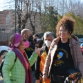 Patrizia Palumbo (Ass. Dream Team-Donne in Rete), Monica Riccio e Gennaro Muto (BandaBaleno - Murga di Scampia) e Lorenzo Liparulo (Comitato Vele), presenze storiche al 40° Corteo di Carnevale di Scampia.