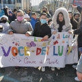 I ragazzi del LET “La Voce dei luoghi” al 40° Corteo di Carnevale di Scampia, domenica 27 febbraio 2022. <em>Ph. LET “La Voce dei luoghi”.</em>