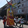 Il gruppo di spingitori della Rosa dei Venti al 40° Corteo di Carnevale di Scampia, domenica 27 febbraio 2022. <em>Ph Aniello Gentile.</em>