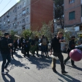 Gli “alberi umani” del Circo Corsaro e dell’associazione “Animal Save” al 40° Corteo di Carnevale di Scampia, domenica 27 febbraio 2022. <em>Ph Aniello Gentile.</em>